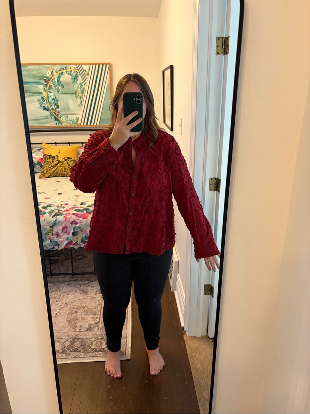 Anthropologie (Pilcro) Women’s Button-Up Textured Top